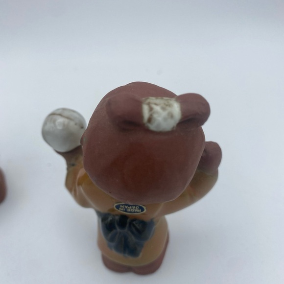 Vtg Japanese Red Clay Pottery Children holding Instruments figurines set of 3 4” - Picture 4 of 16